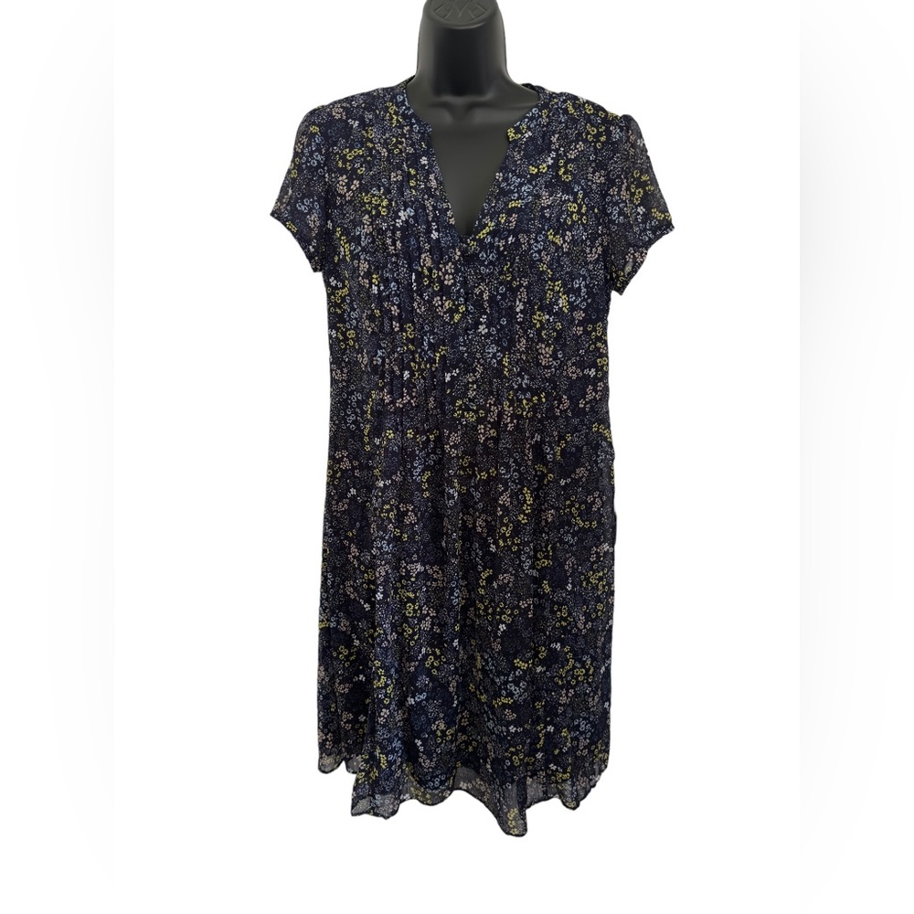 MSK Short Sleeve Floral A-Line Dress Size 10
